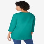 Perfect Three-Quarter Sleeve V-Neck Tunic image number null