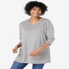 Perfect Three-Quarter Sleeve V-Neck Tunic image number null
