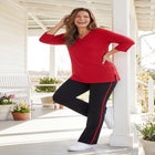 Perfect Three-Quarter Sleeve V-Neck Tunic image number null