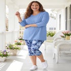 Perfect Three-Quarter Sleeve V-Neck Tunic image number null