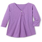 Three-Quarter Sleeve Zipper Tunic image number null