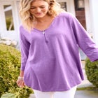 Three-Quarter Sleeve Zipper Tunic image number null