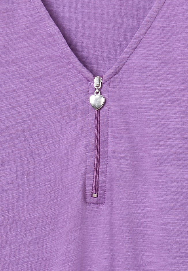 Three-Quarter Sleeve Zipper Tunic image number 2