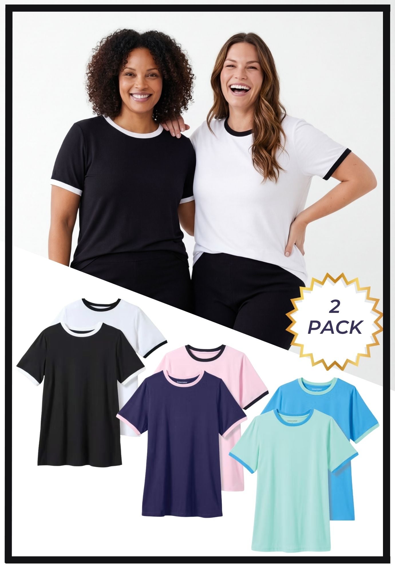 Contrast Tee 2-Pack image number 0