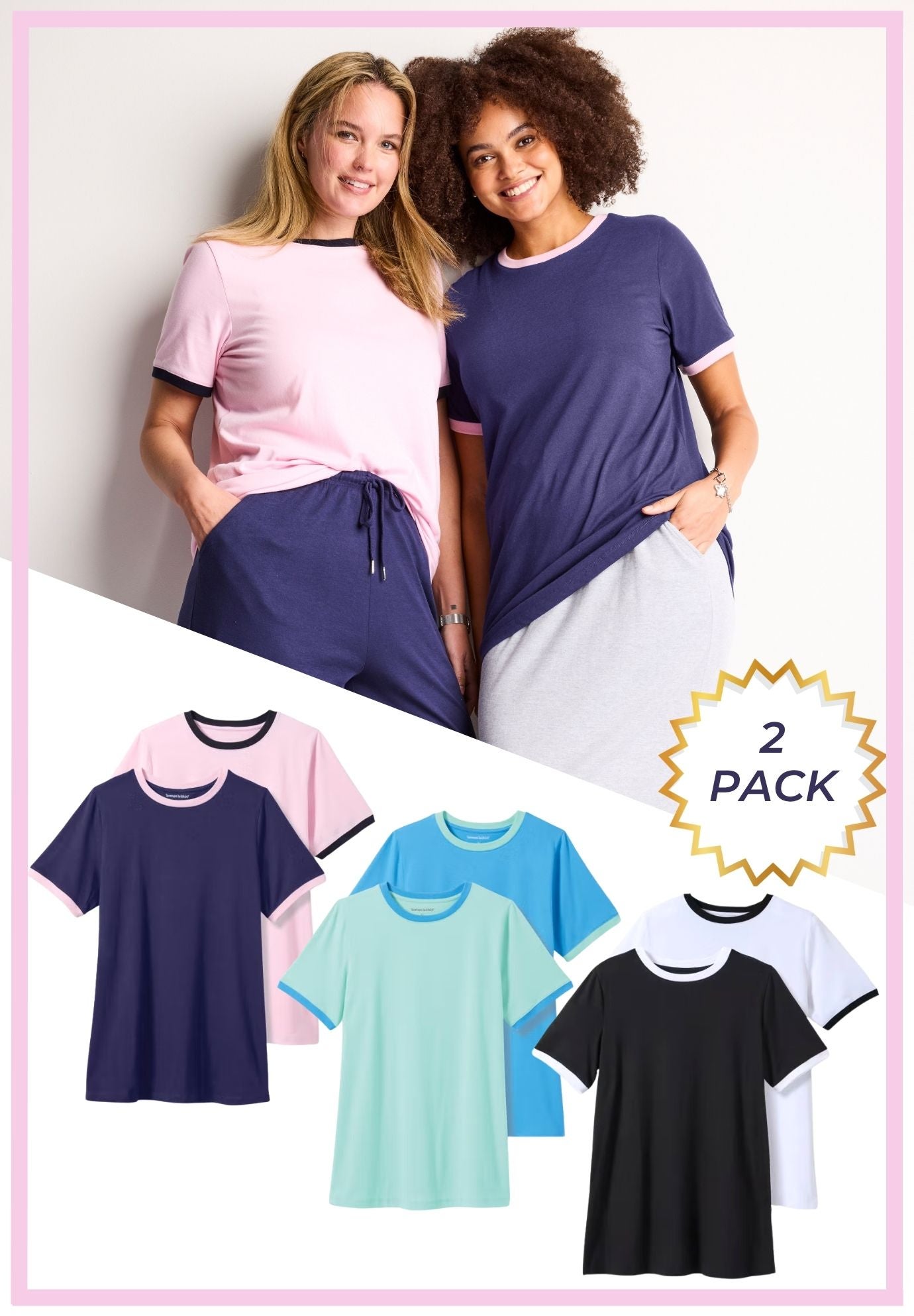 Contrast Tee 2-Pack image number 0