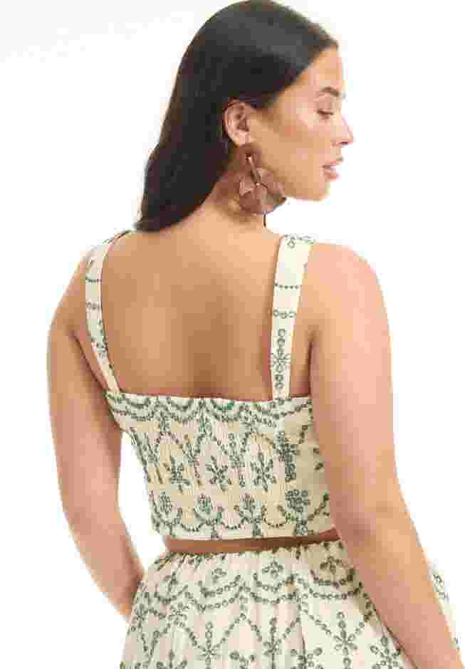 Cropped Eyelet Top image number 1