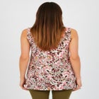 Stretch Cotton V-Neck Trapeze Tank image number null