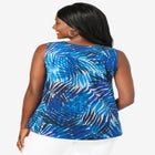 Stretch Cotton V-Neck Trapeze Tank image number null