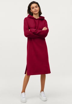 French Terry Hooded Sweatshirt Dress
