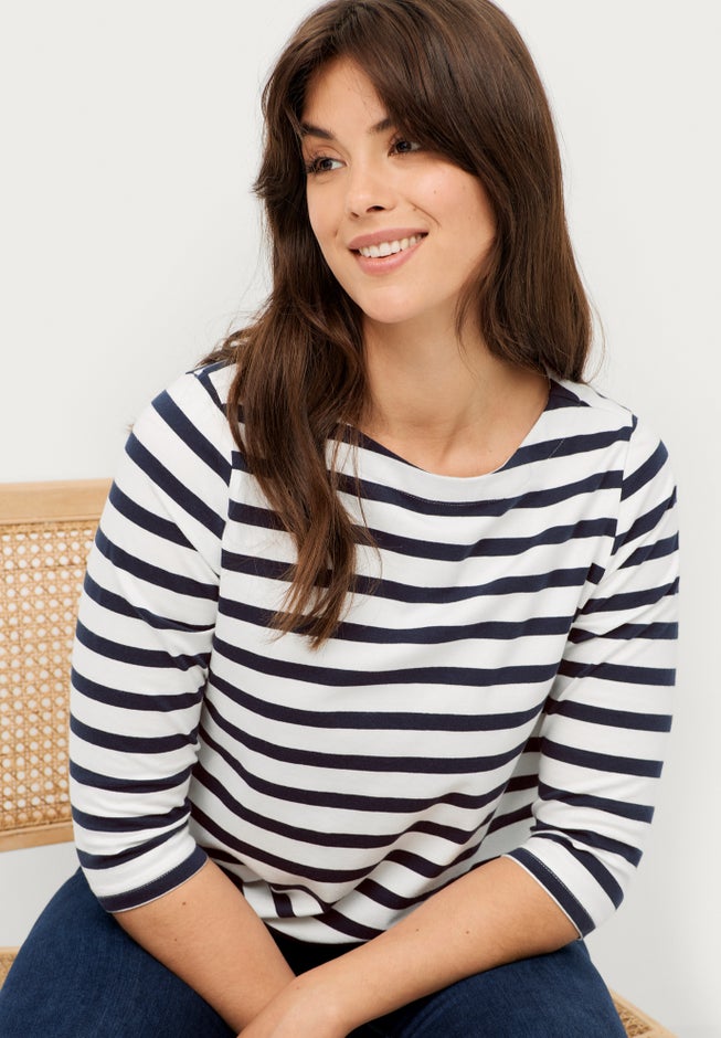 Stretch Knit Scoop Neck 3/4 Sleeve Top image number 2