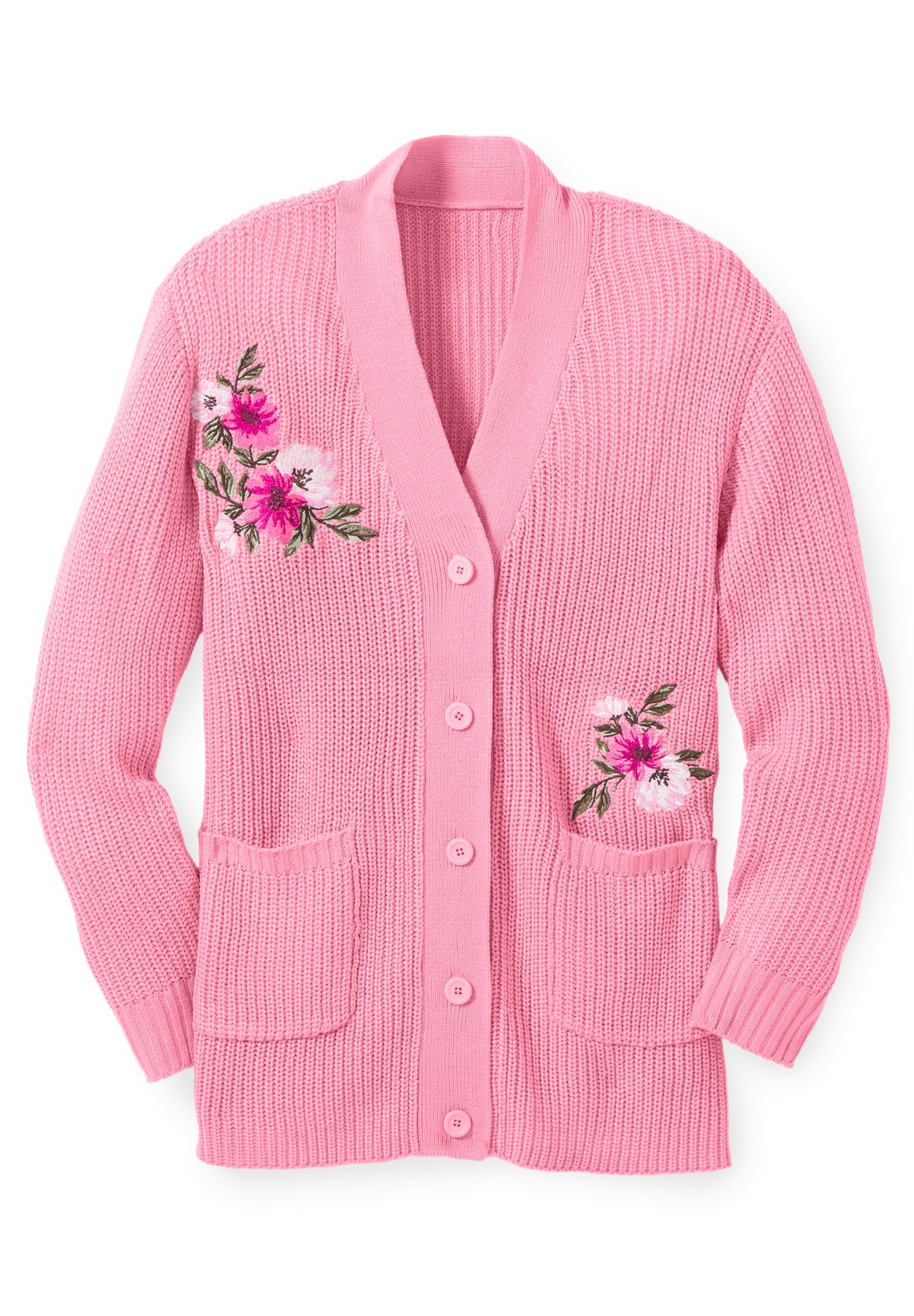 Embroidered Shaker Cardigan image number 1