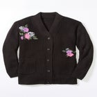 Embroidered Shaker Cardigan Sweater image number 1