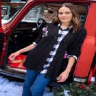 Embroidered Shaker Cardigan Sweater image number 0