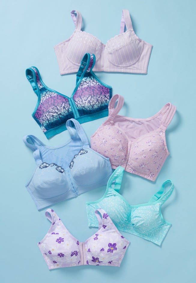 Comfort Choice&reg; Pinstripe Wireless Bra image number 4