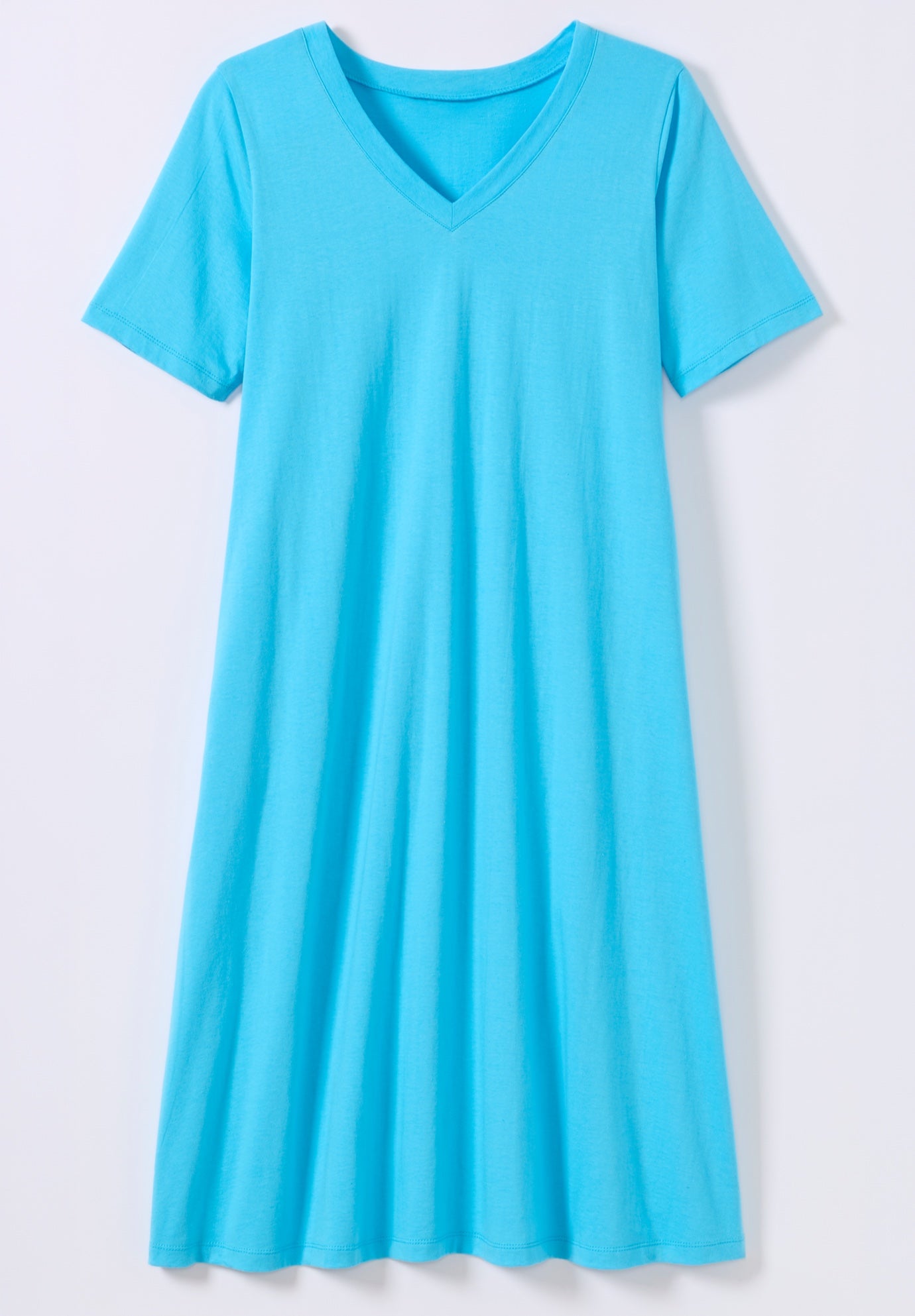 Perfect Short-Sleeve V-Neck Tee Dress image number 1