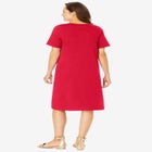 Perfect Short-Sleeve V-Neck Tee Dress image number null