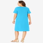 Perfect Short-Sleeve V-Neck Tee Dress image number null