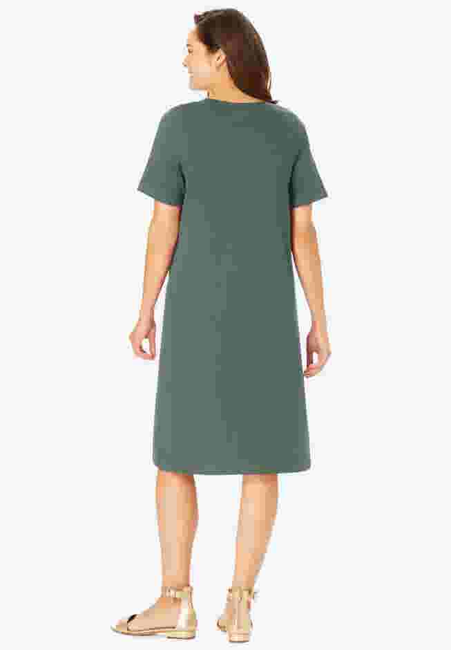 Perfect Short-Sleeve V-Neck Tee Dress image number 1