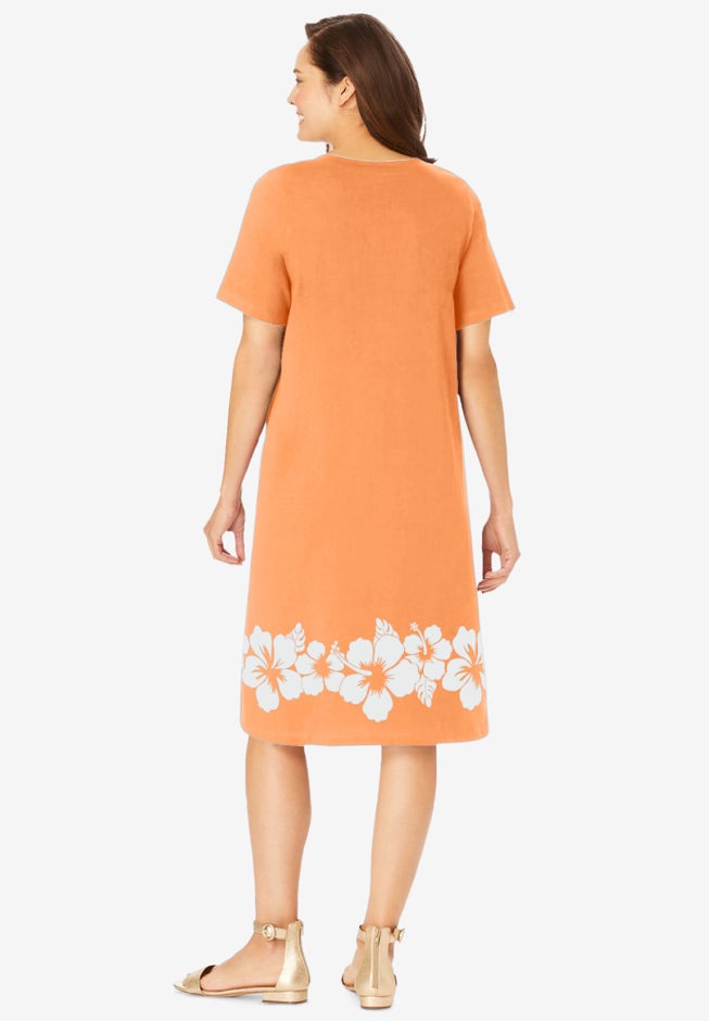 Perfect Short-Sleeve V-Neck Tee Dress image number 1