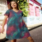 Perfect Short-Sleeve V-Neck Tee Dress image number 0