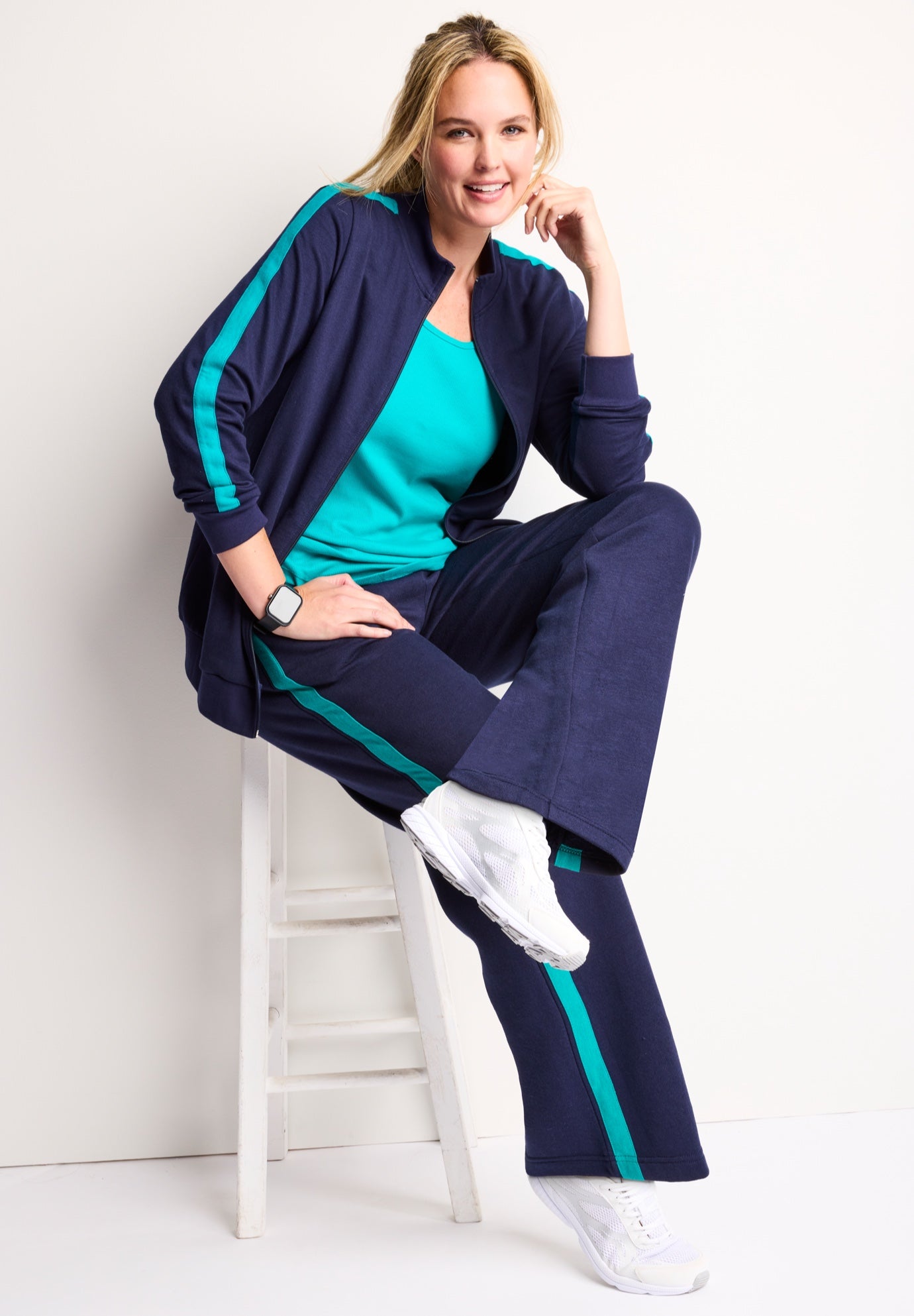 Side Stripe French Terry Zip Jacket image number 1