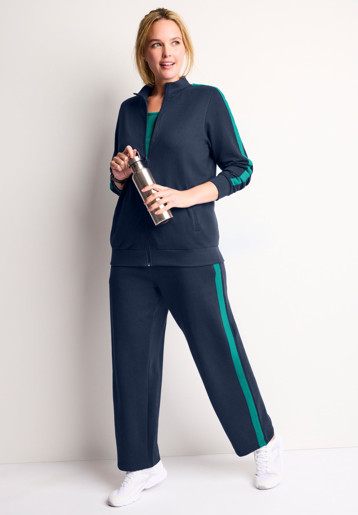 Side Stripe French Terry Zip Jacket image number 0