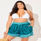 Tie-Front Cover Up Shorts image number null