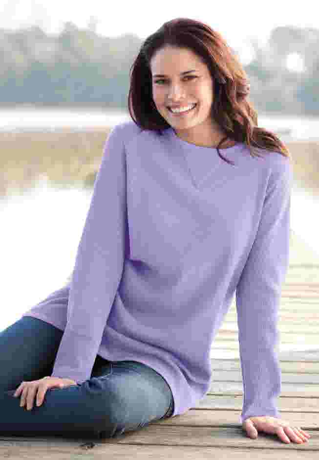 Ultra Soft Waffle Thermal Sweatshirt image number 13