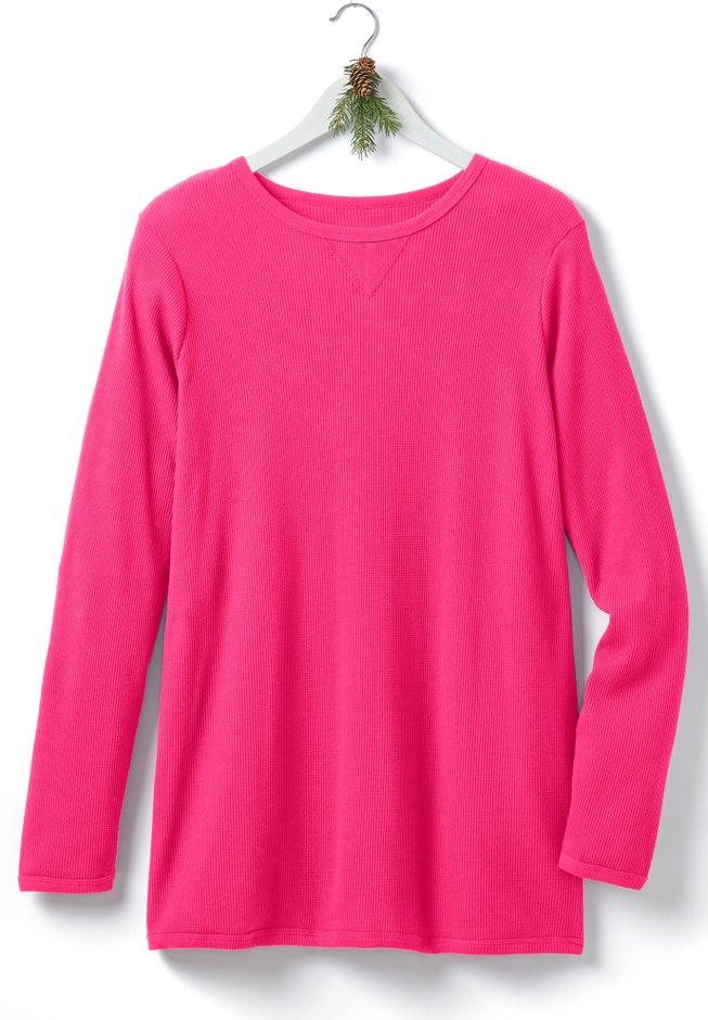 Ultra Soft Waffle Thermal Sweatshirt image number 2