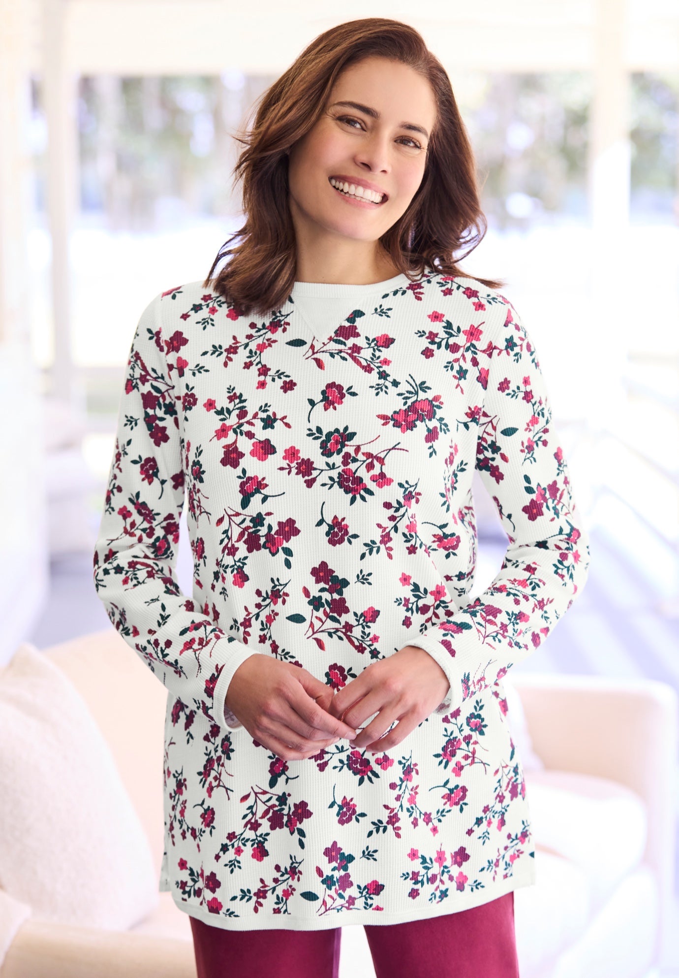 Ultra Soft Waffle Thermal Sweatshirt image number 9