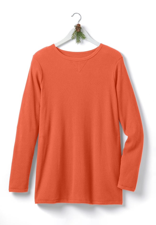 Ultra Soft Waffle Thermal Sweatshirt image number 2