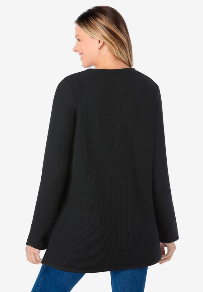 Ultra Soft Waffle Thermal Sweatshirt image number 4