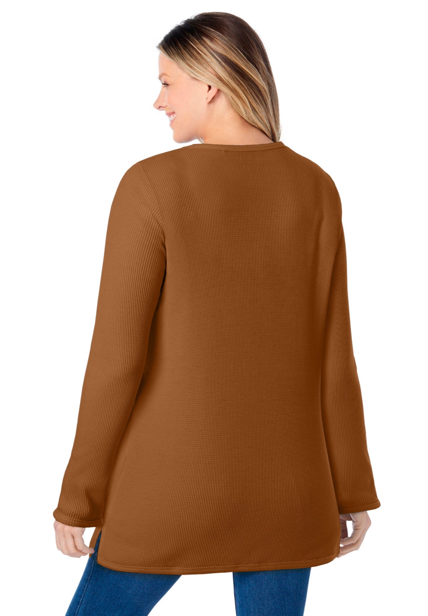 Ultra Soft Waffle Thermal Sweatshirt image number 3