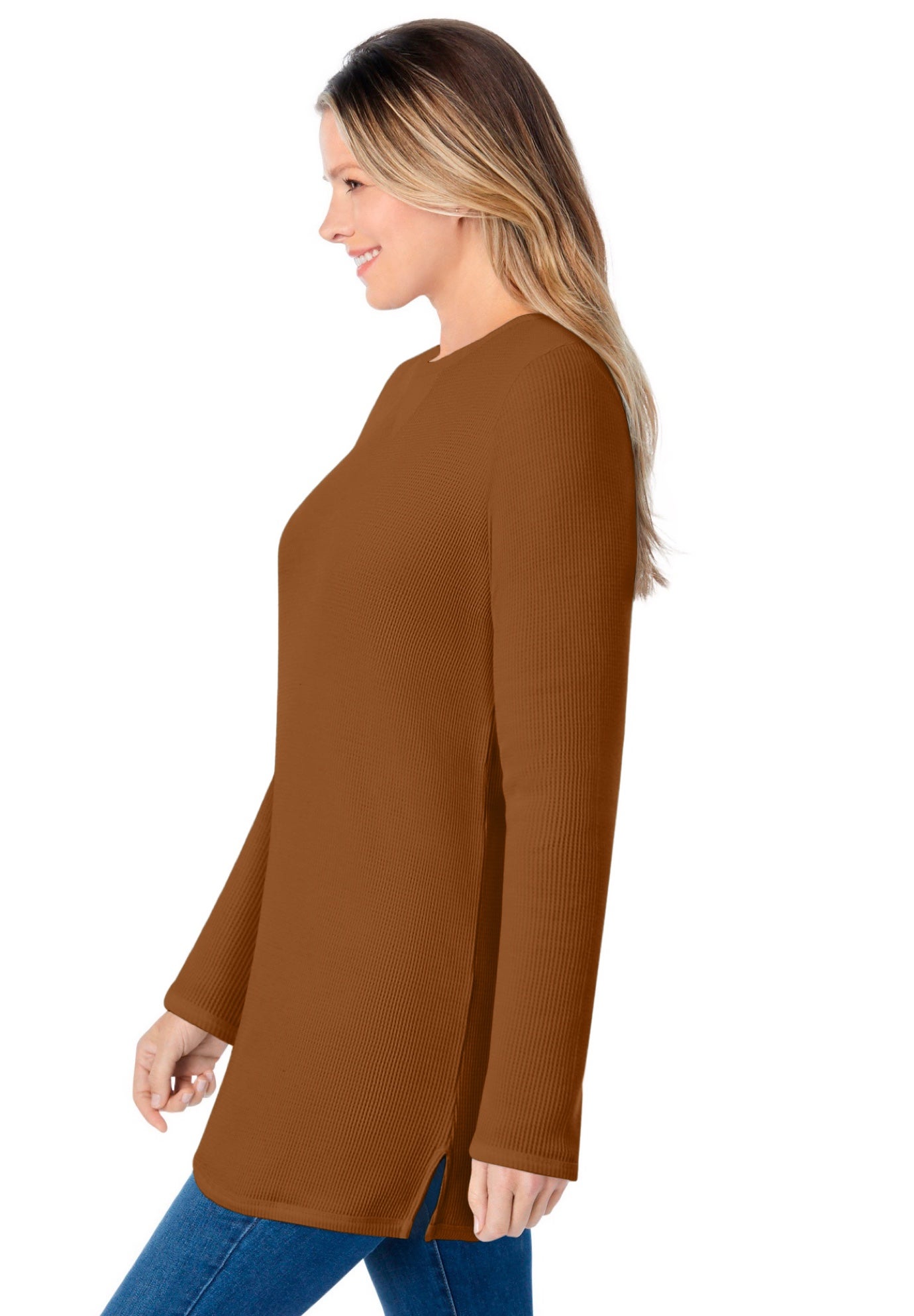 Ultra Soft Waffle Thermal Sweatshirt image number 4