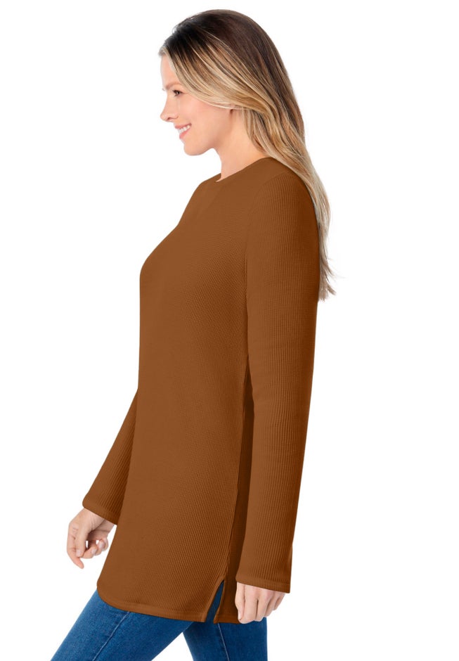 Ultra Soft Waffle Thermal Sweatshirt image number 4