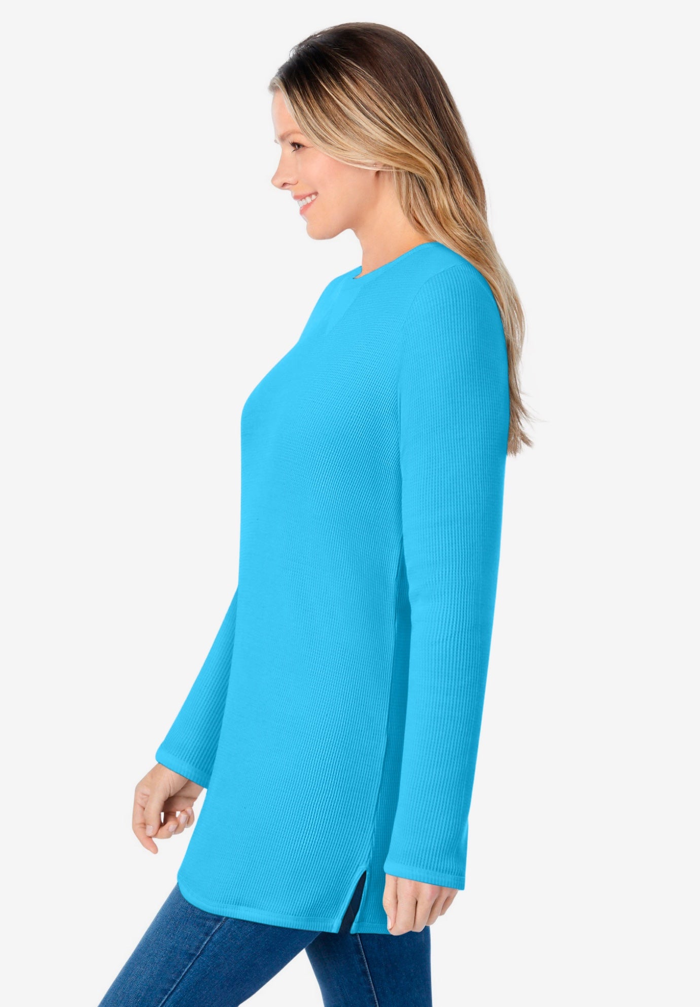 Ultra Soft Waffle Thermal Sweatshirt image number 5