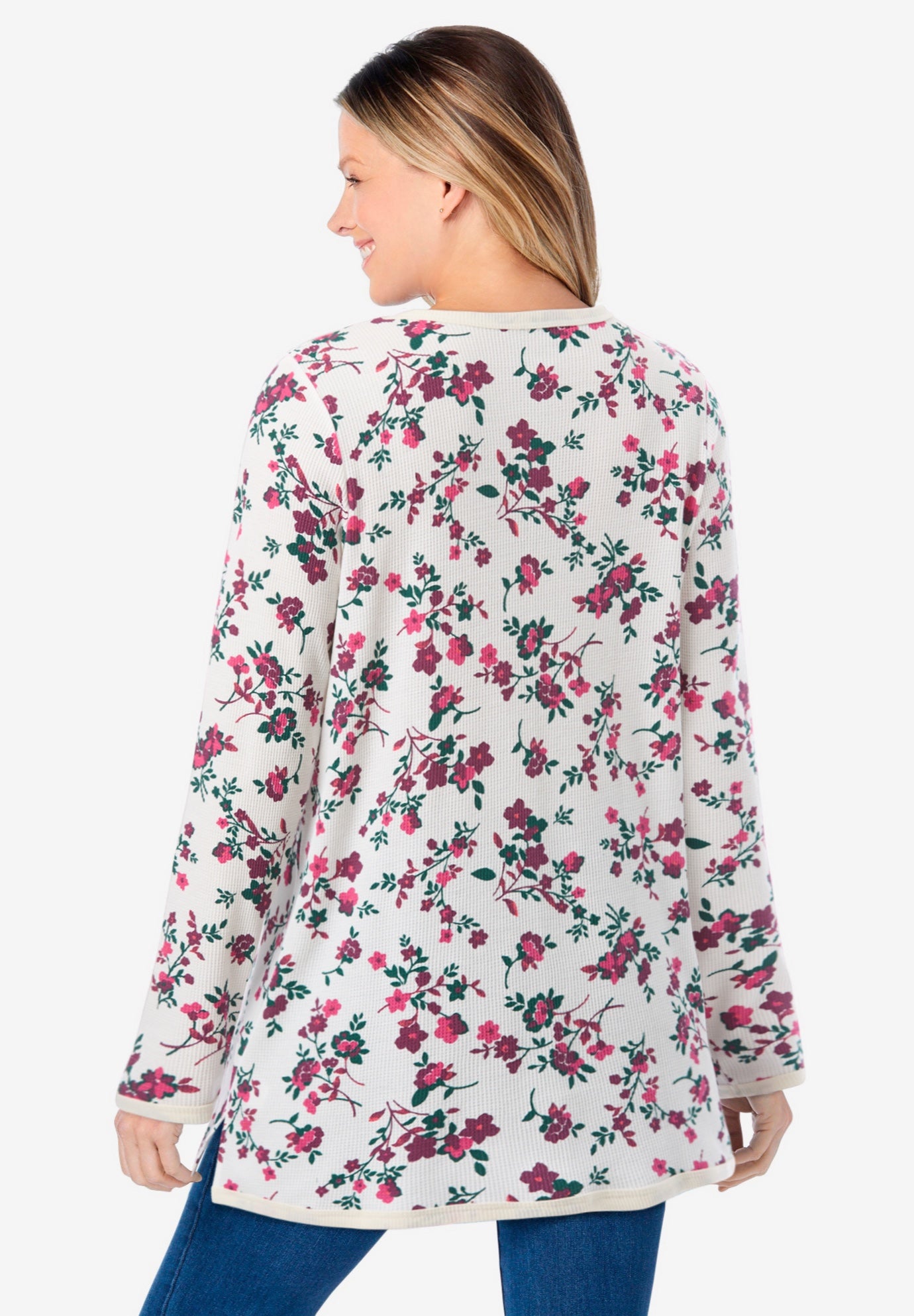 Ultra Soft Waffle Thermal Sweatshirt image number 3