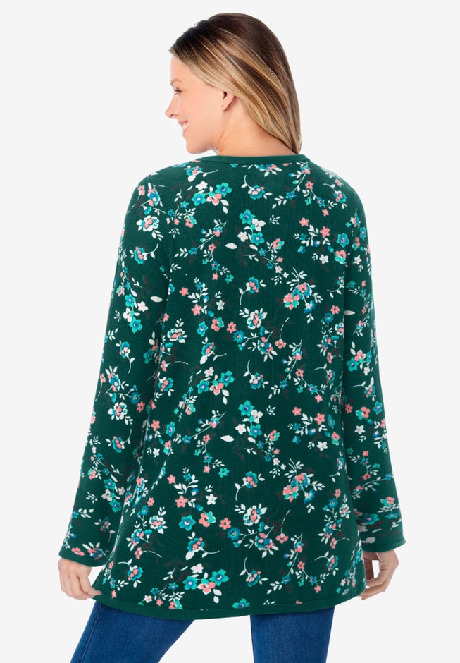 Ultra Soft Waffle Thermal Sweatshirt image number 2