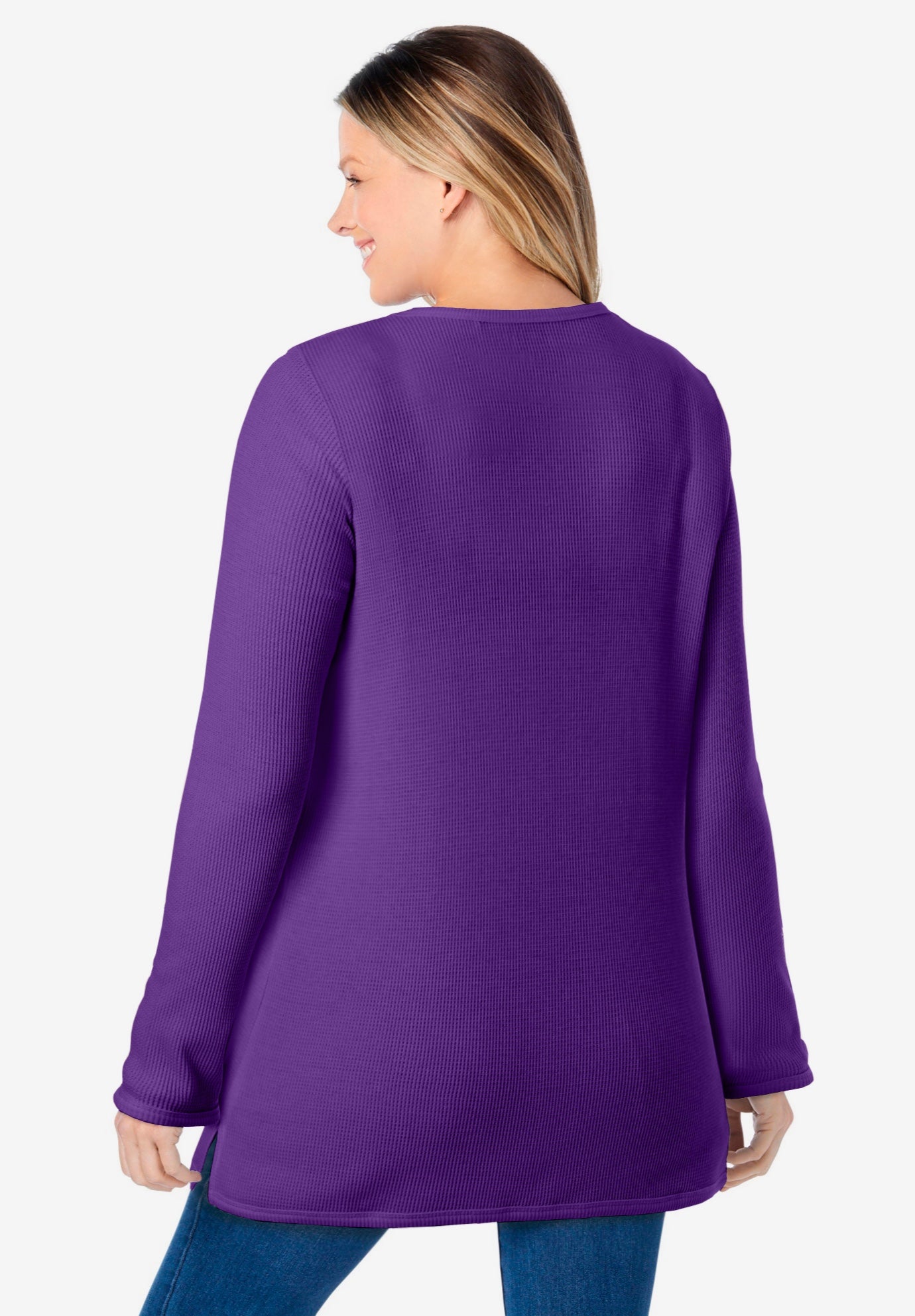 Ultra Soft Waffle Thermal Sweatshirt image number 4