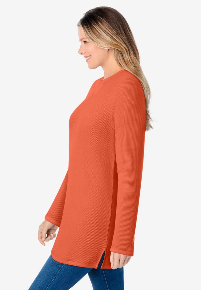 Ultra Soft Waffle Thermal Sweatshirt image number 5