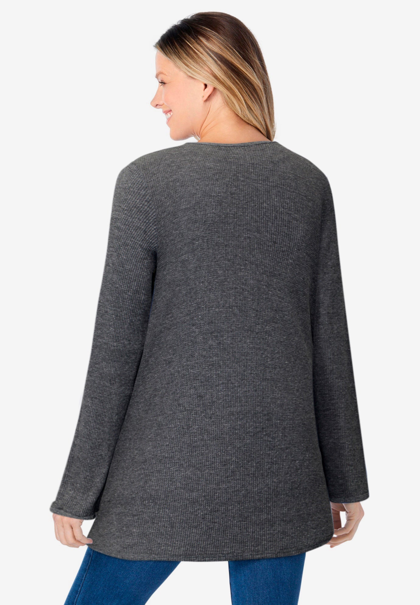 Ultra Soft Waffle Thermal Sweatshirt image number 2