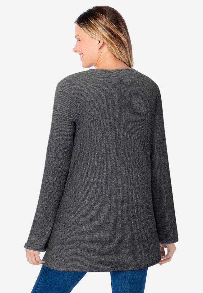 Ultra Soft Waffle Thermal Sweatshirt image number 2