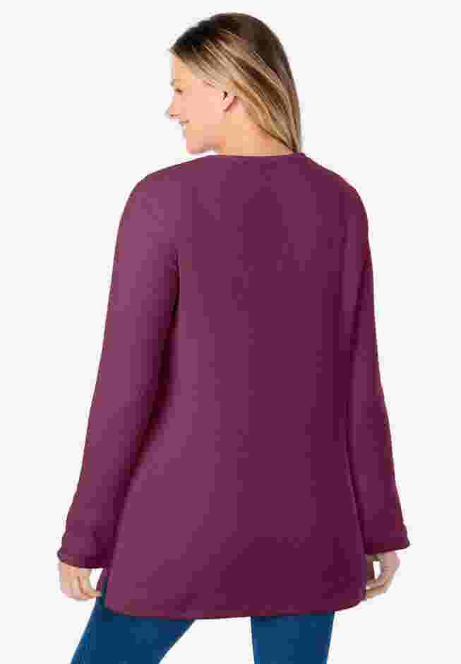 Ultra Soft Waffle Thermal Sweatshirt image number 3