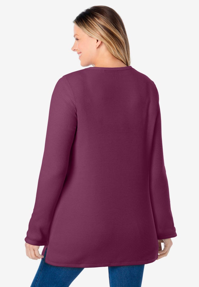 Ultra Soft Waffle Thermal Sweatshirt image number 3