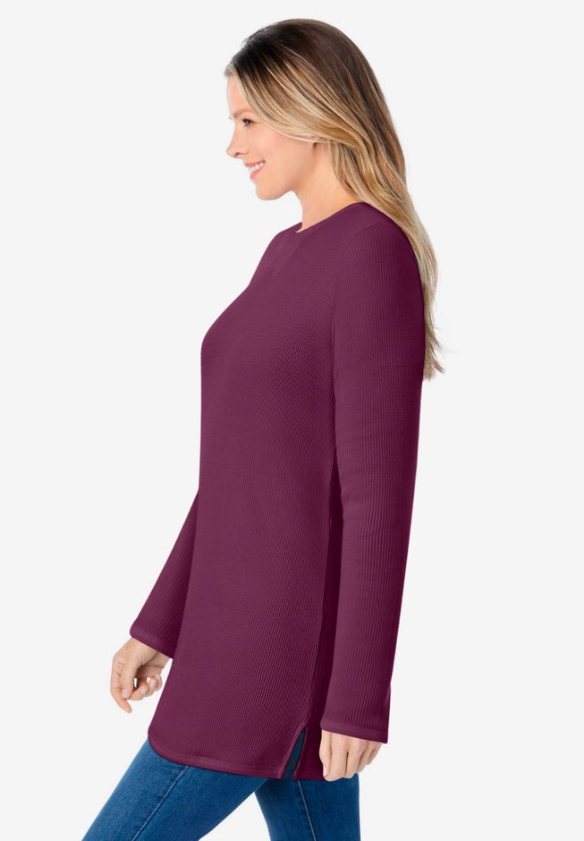 Ultra Soft Waffle Thermal Sweatshirt image number 4