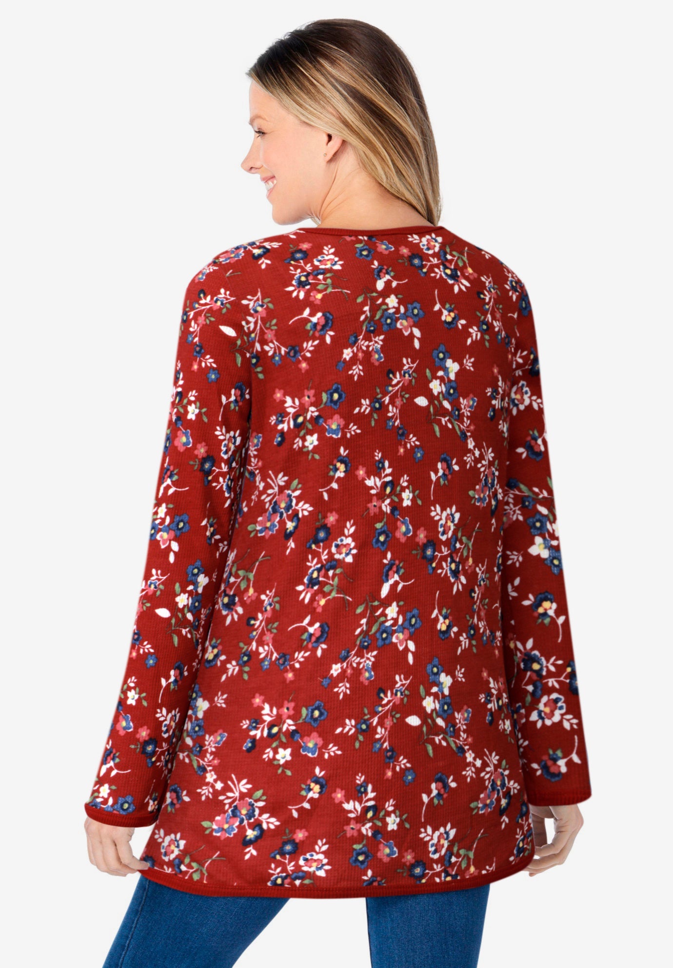 Ultra Soft Waffle Thermal Sweatshirt image number 2