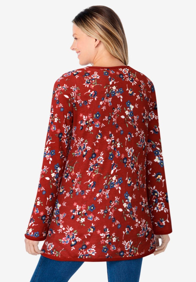 Ultra Soft Waffle Thermal Sweatshirt image number 2