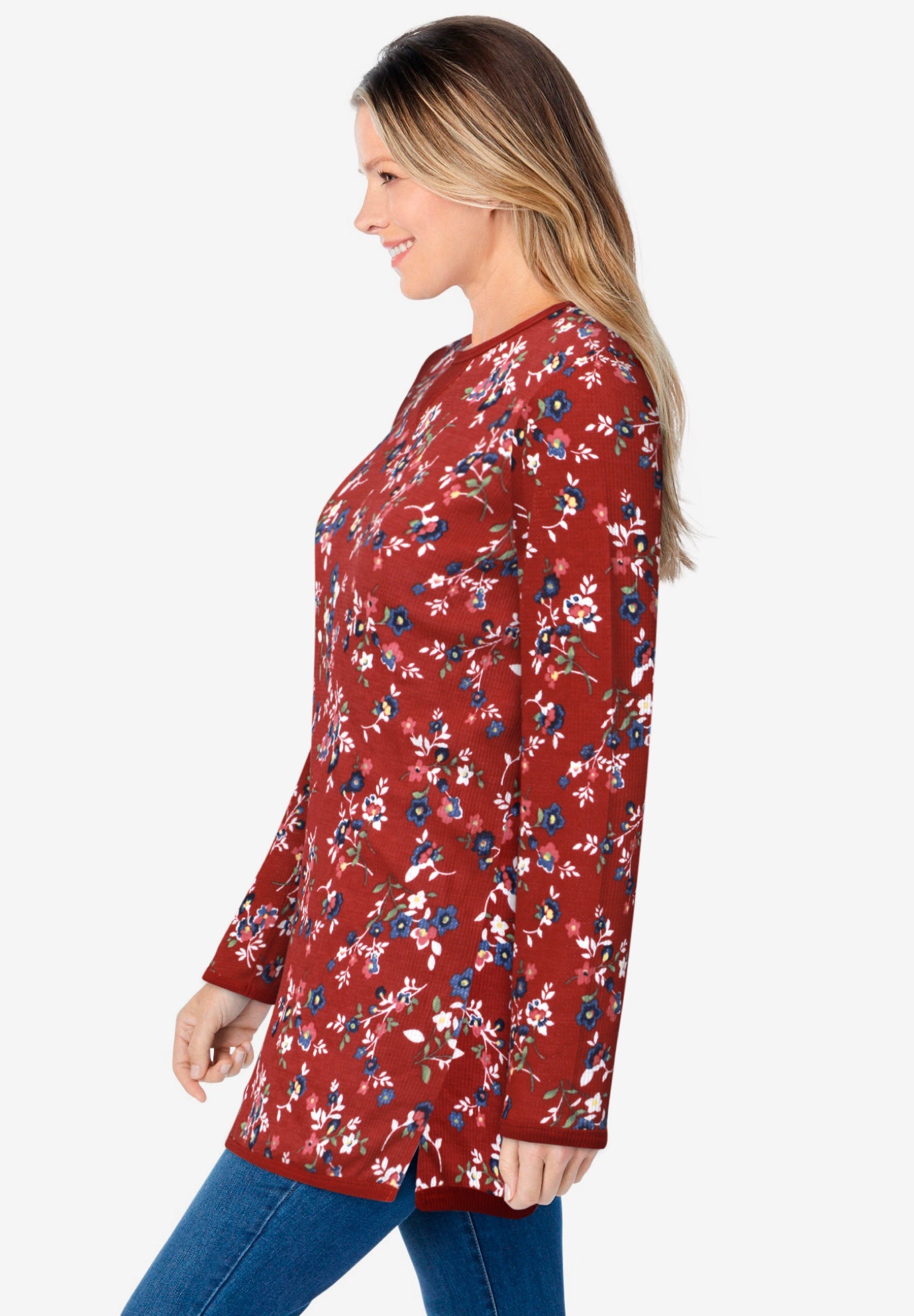 Ultra Soft Waffle Thermal Sweatshirt image number 3