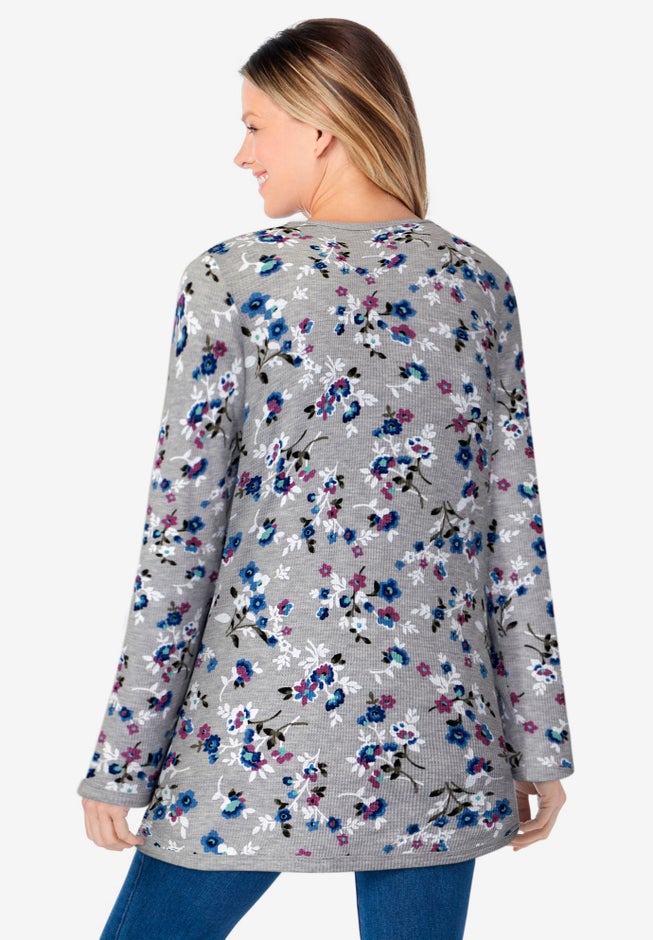 Ultra Soft Waffle Thermal Sweatshirt image number 3