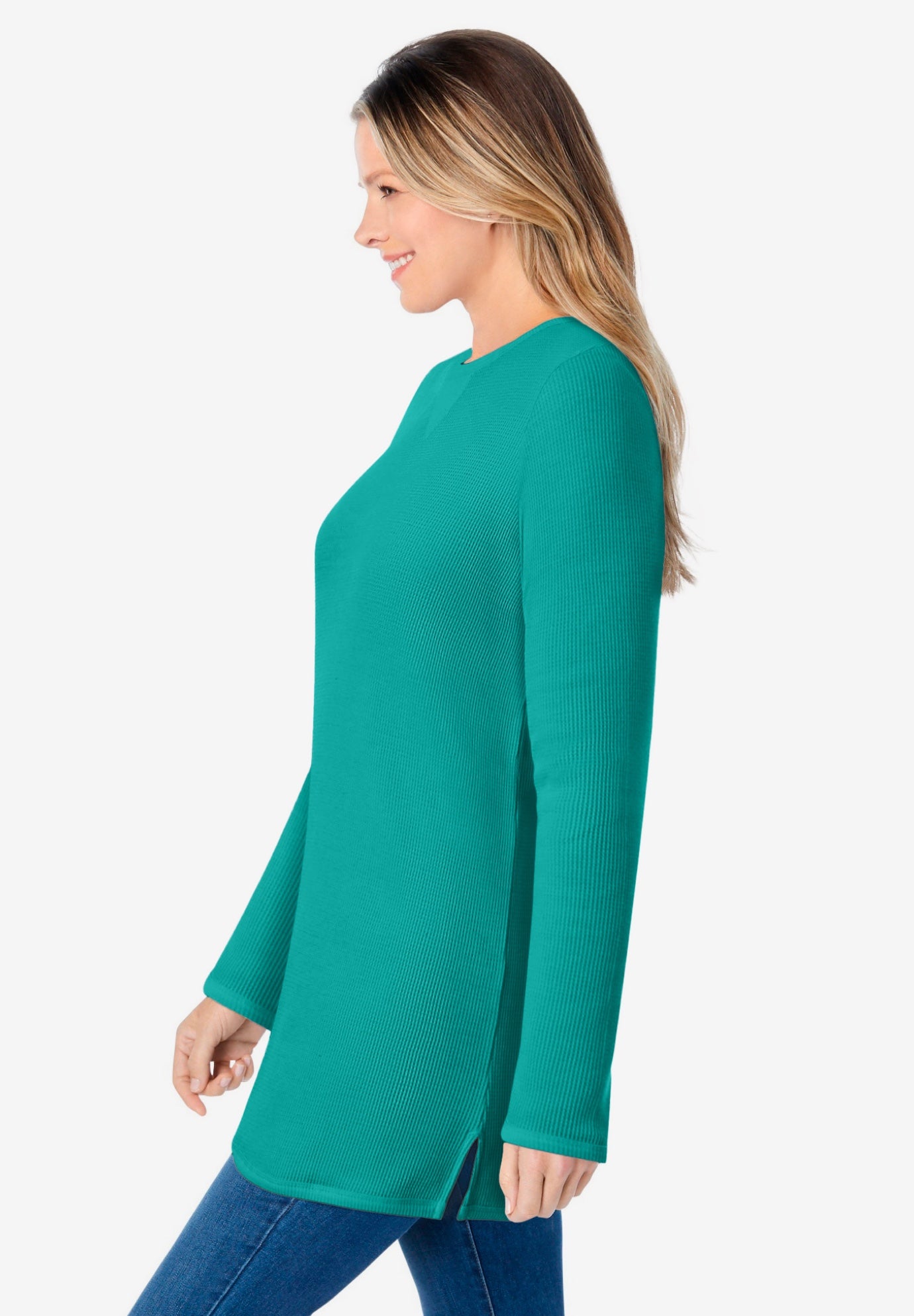 Ultra Soft Waffle Thermal Sweatshirt image number 5